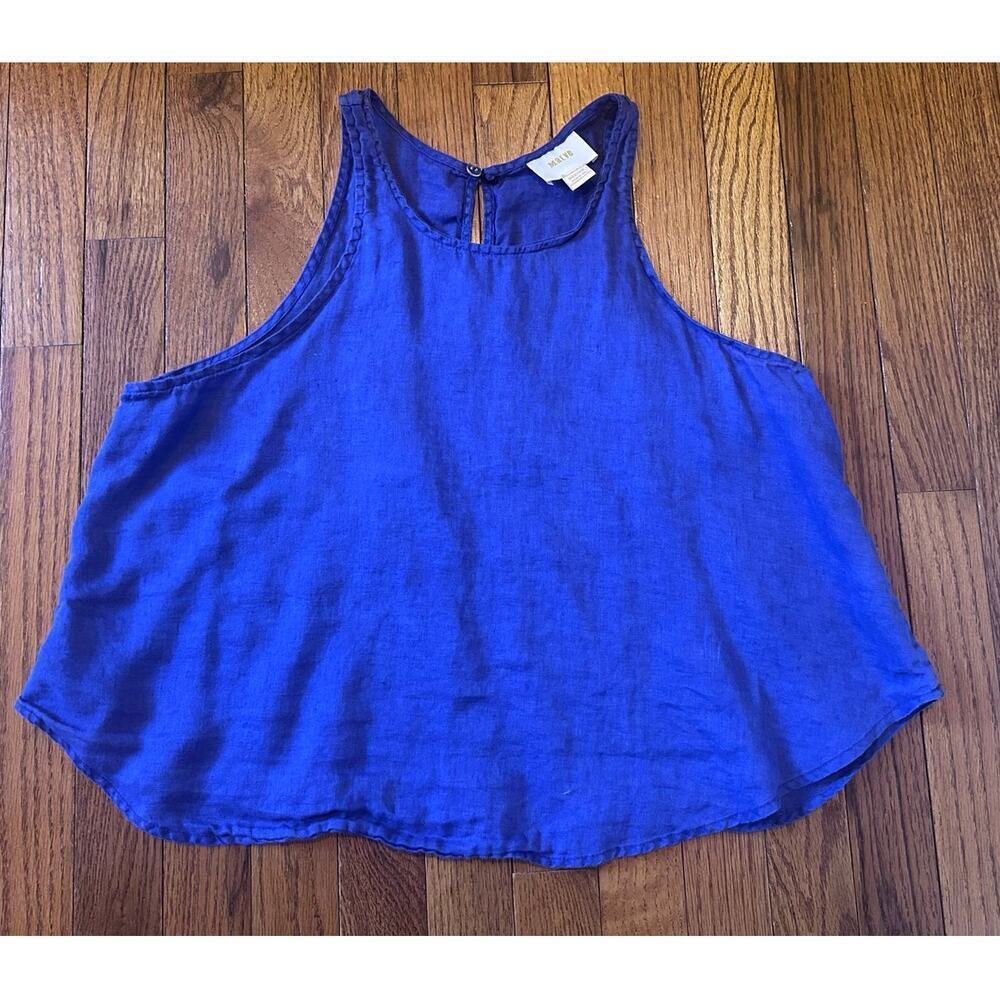Maeve purple Linen Racerback Tank - Picture 6 of 10